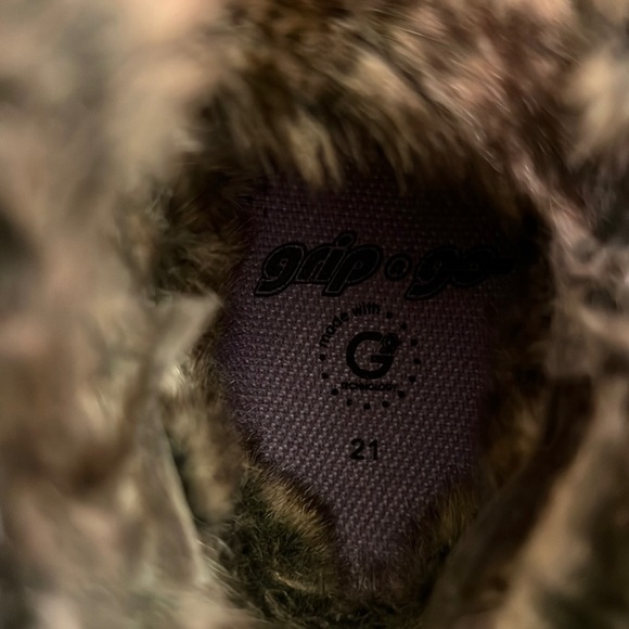 pediped Unisex-Child Boot Crib Shoe black faux fur size 21 - Picture 7 of 8